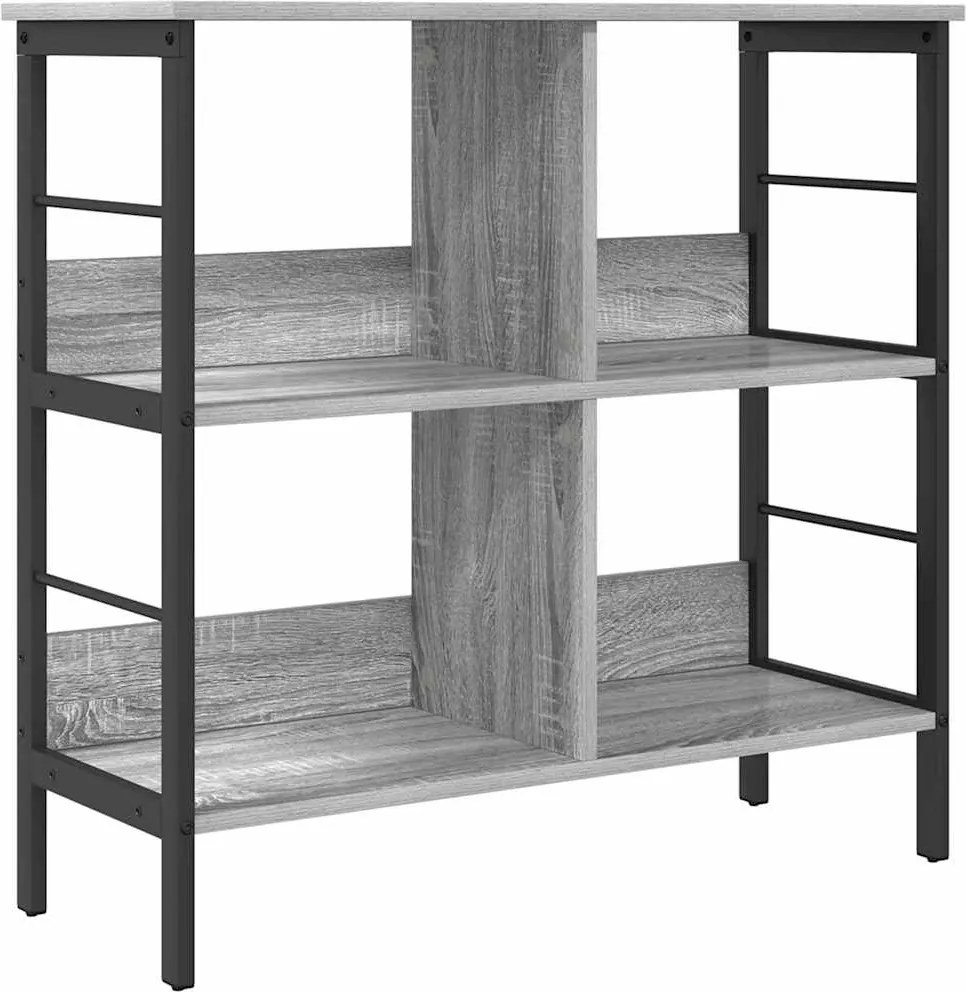 vidaXL Könyvespolc Szürke Sonoma 82 x 32 x 79 cm Faanyag