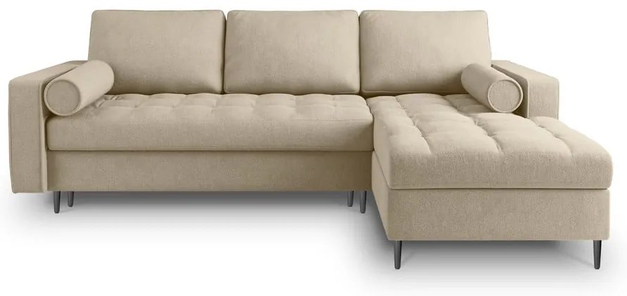Santo bézs kinyitható sarokkanapé, jobb oldali - Milo Casa