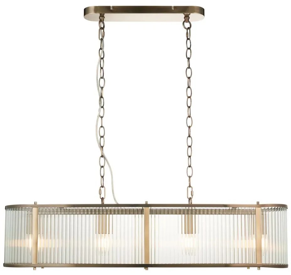 Endon 110945 - Csillár láncon RIDGETON 4xE14/6W/230V réz/átlátszó