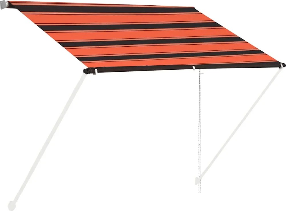 vidaXL narancssárga és barna feltekerhető napellenző 100 x 150 cm