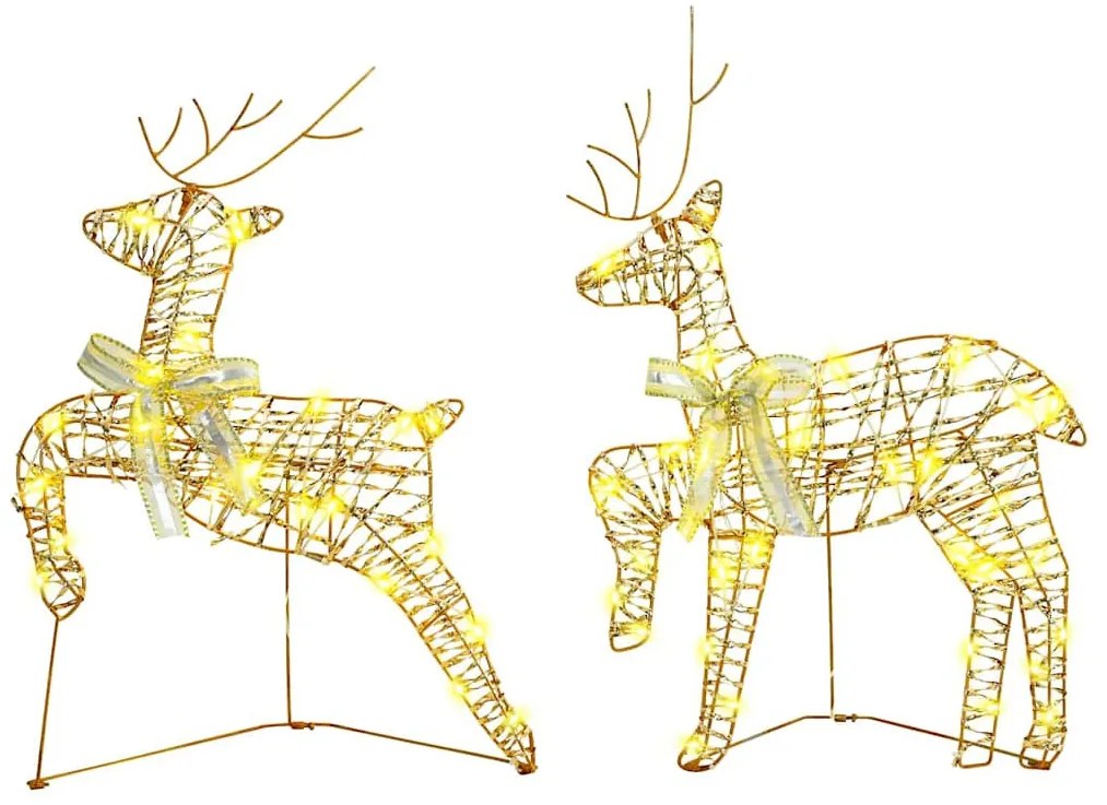 LED rénszarvasok 180 LED-del 6 pcs Arany PET
