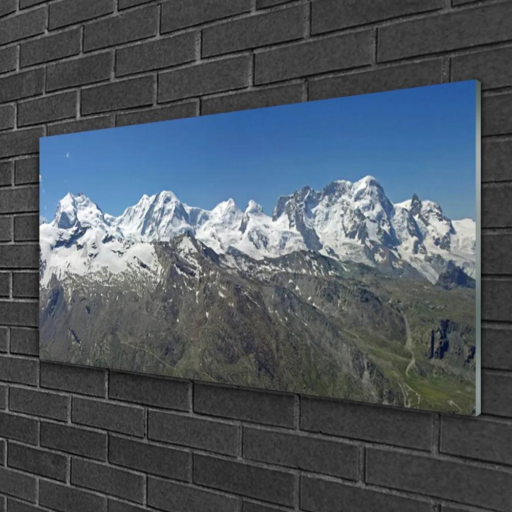 Akrilüveg fotó Snow Mountain Landscape 125x50 cm
