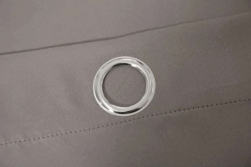 Szürkésbarna OXFORD függöny 140x250 cm Felfüggesztés: Hullámos sínszalag