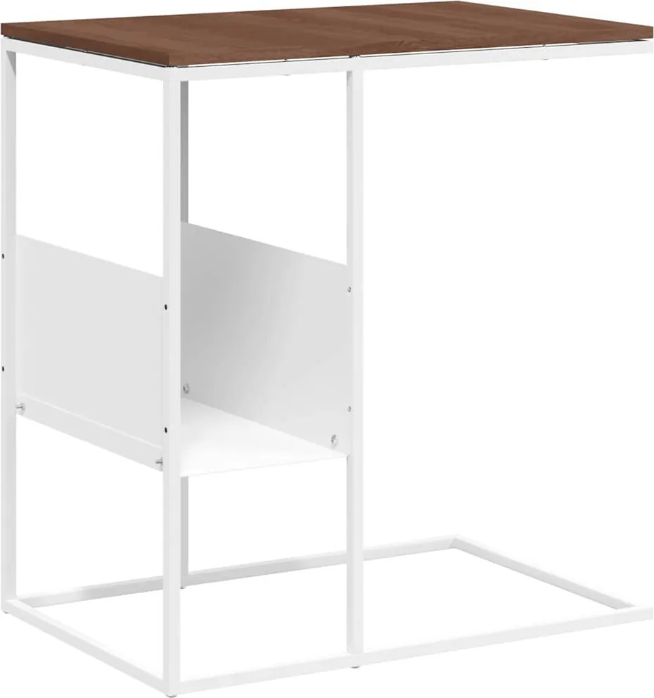 vidaXL fehér szerelt fa kisasztal 55x36x59,5 cm
