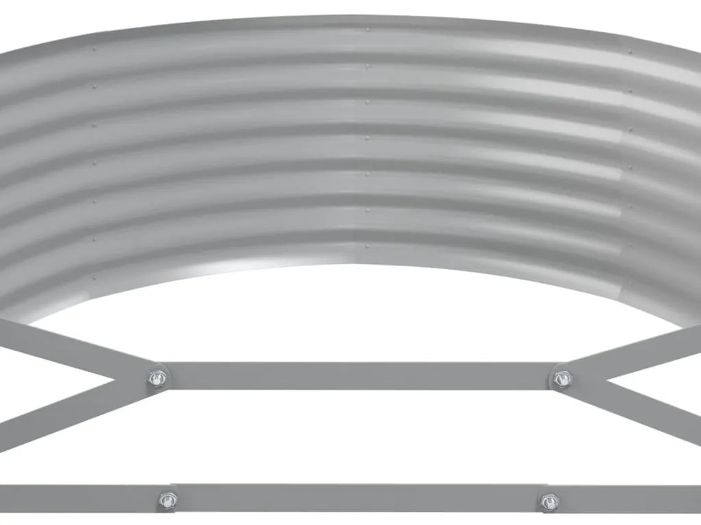 antracitszürke horganyzott acél kerti magaságyás 249x100x36 cm