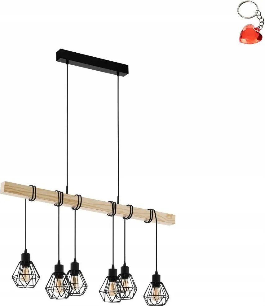 Függő lámpa Townshend 5 43133 Eglo