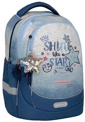 Iskolatáska, cipzáras, BELMIL Leisure Plus Shine like a Star Jeans, csillag (BL338878L)