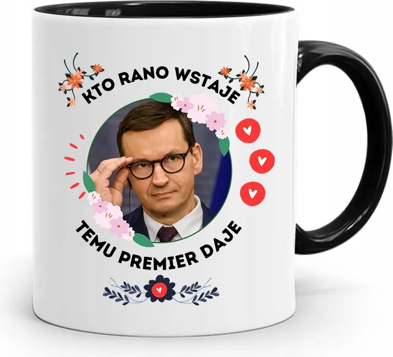 Bögre Fekete Politikusok Miniszterelnök Mateusz Morawiecki