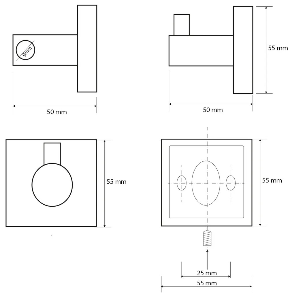 SAPHO XQ203 X-Square kampó, ezüst