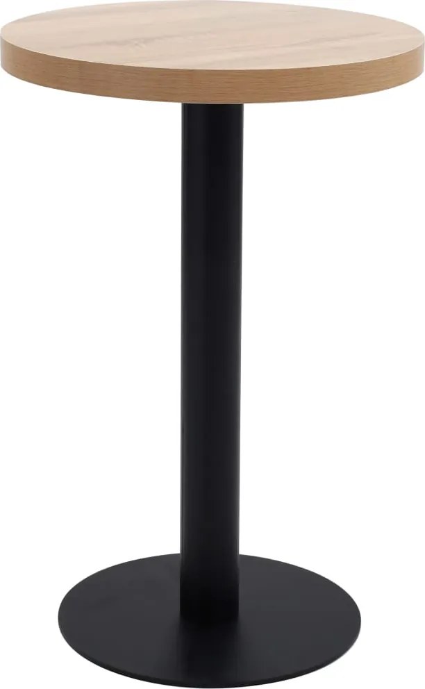 vidaXL világosbarna MDF bisztróasztal 50 cm