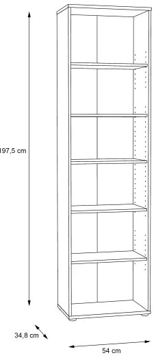 URAN könyvszekrény Artisan tölgy