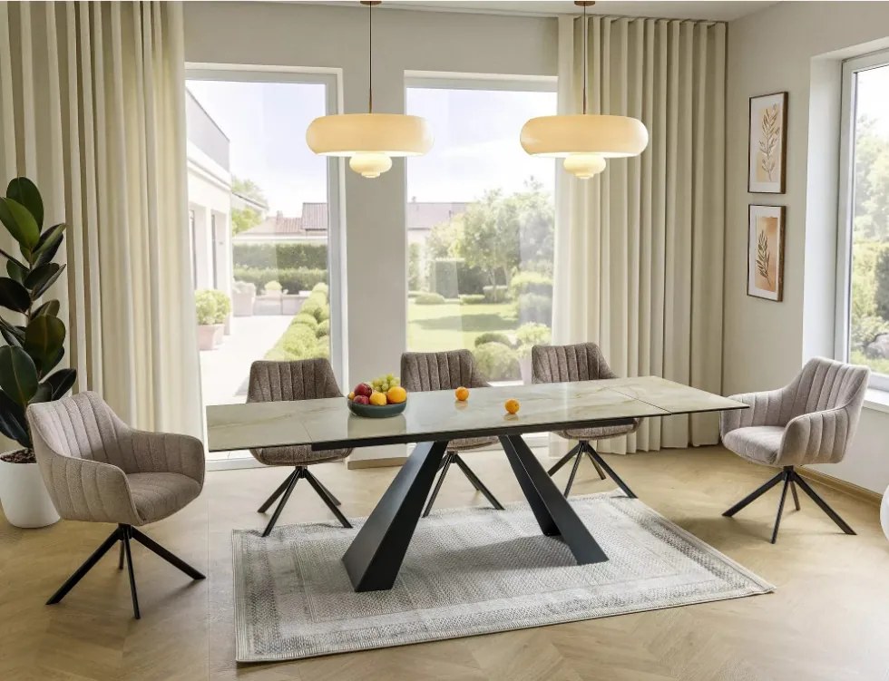 Azalia Leo étkezőszék világosszürke forgatható üléssel