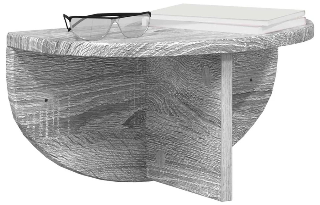 Falpolc 2 pcs Szürke Sonoma 38 x 19 x 19 cm Faanyag