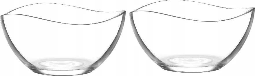 Lav Vira 2 darabos üveg salátástál készlet salátákhoz, gyümölcsökhöz, 17 cm, 950 ml