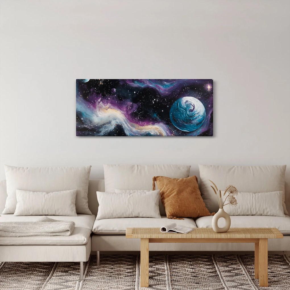 Kép - Festett univerzum (120x50 cm)