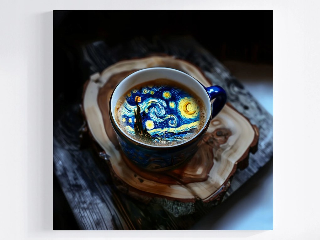 Canvas Vászonkép Kávézó Cafe Van Gogh Csillagos Éjszaka 40x40