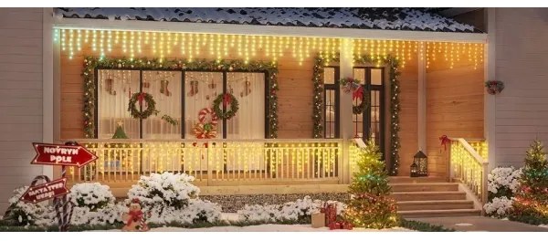 Govee - LED RGBIC Kültéri lánc Intelligens jégcsapok 10m Wi-Fi Matter IP65