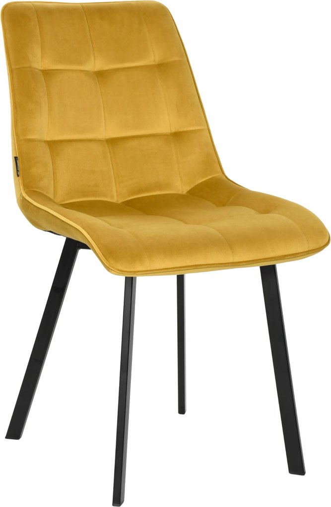 Velúr curry kárpitozott szék nappaliba, étkezőbe és konyhába Toulouse