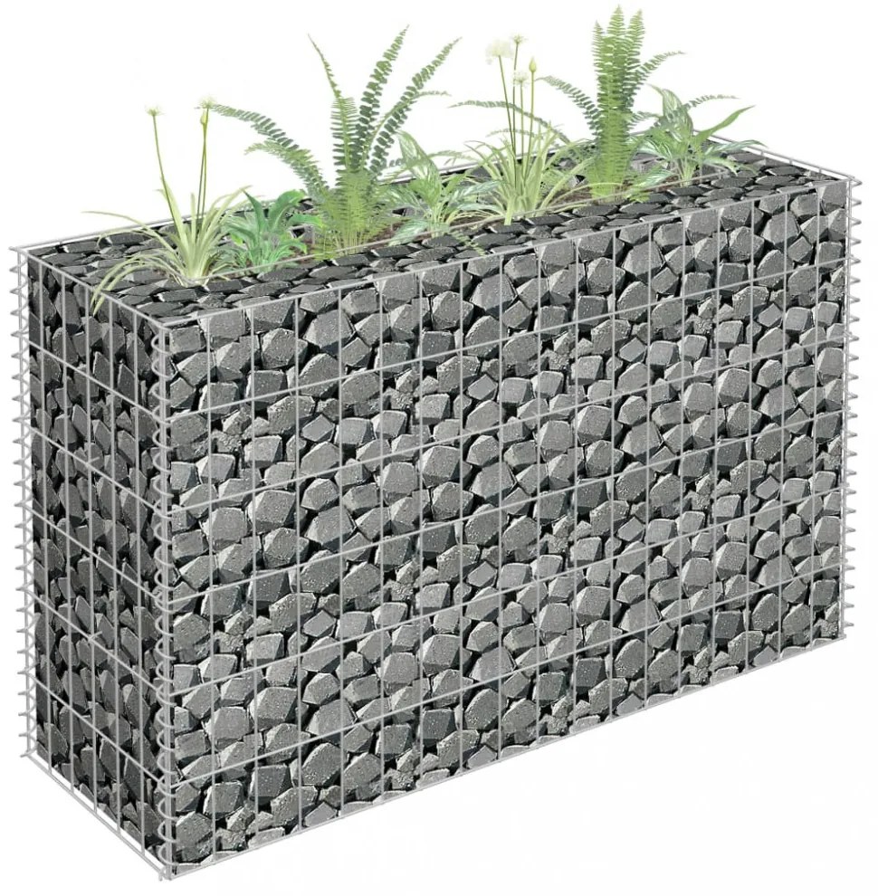 horganyzott acél gabion magaságyás 90 x 30 x 60 cm