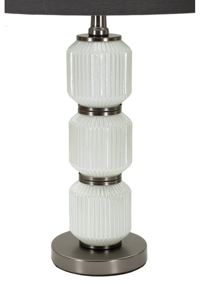 Szürke asztali lámpa textil búrával (magasság 57 cm) Bright – Mauro Ferretti