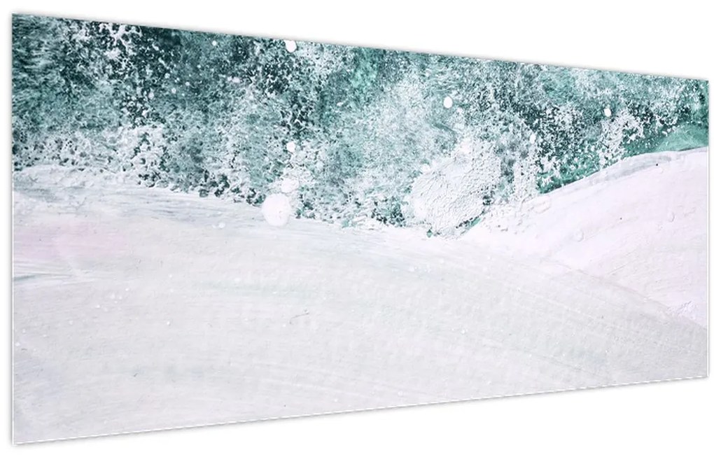 Kép - Türkiz absztrakció (120x50 cm)