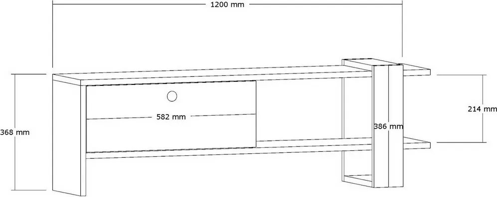 Funda antracit és fehér TV-asztal