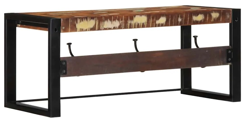 kabátállvány többszínű 80x35x35 cm tömörfa, újrahasznosított fa