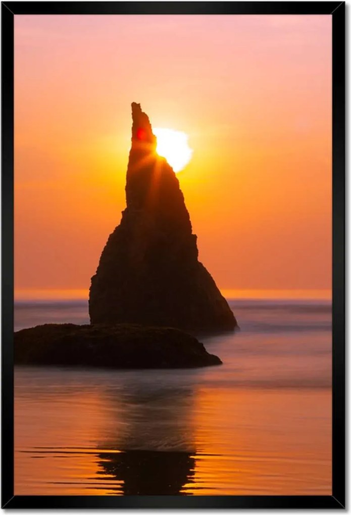 Poszterek keretben 40x60 Sziklák Naplemente Tenger