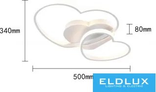 UNIVERSO Mennyezeti lámpa 25w 2000lm CCT IP20 fehér 500x340x80mm