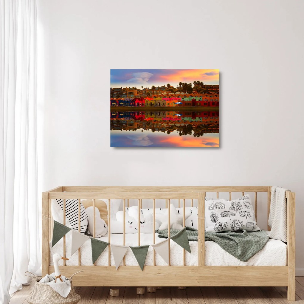 Kép - A nyári úszások helyszíne (üvegen) (70x50 cm)