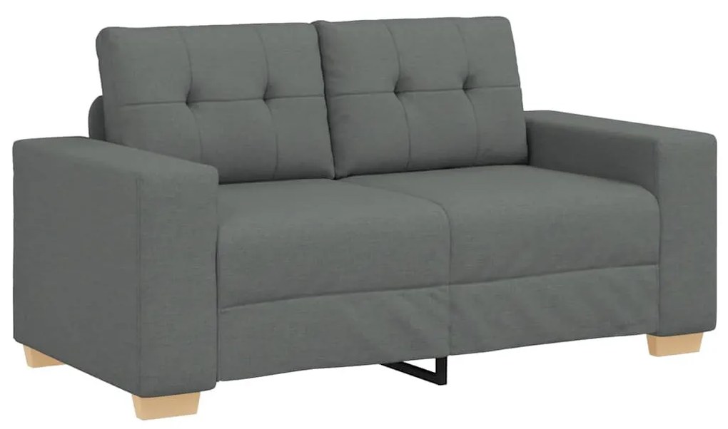 sötétszürke szövet loveseat kanapé 120 cm