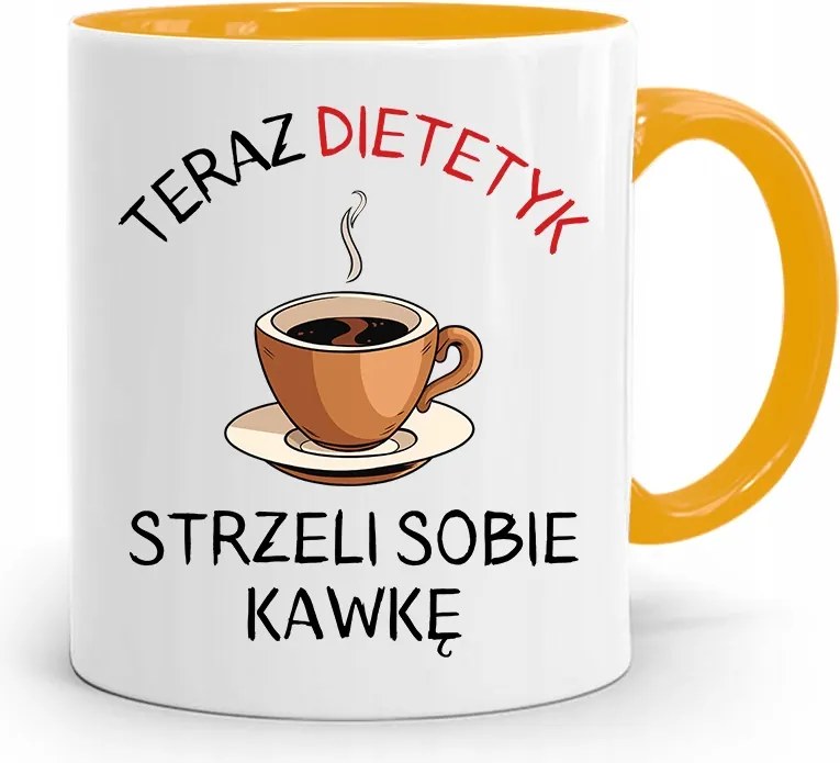 Dietetikusoknak Sárga Ajándék Bögre fényképes nyomtatással