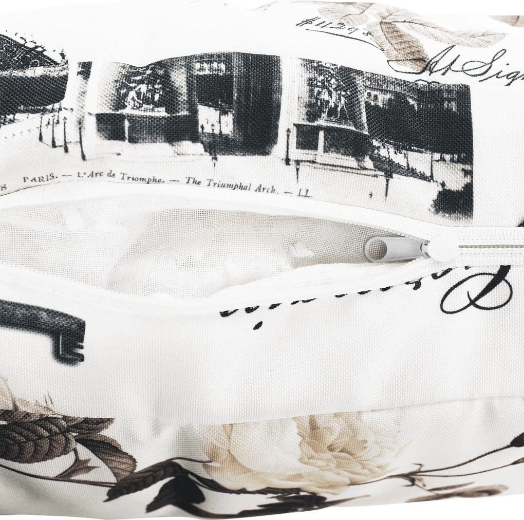 Kinyitható fotel, barna/minta, KENY NEW