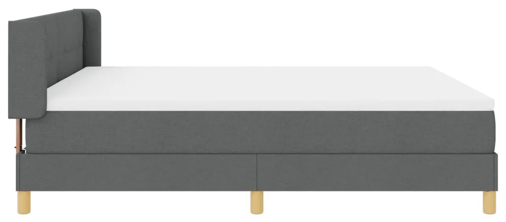 Boxspring ágy matrac, szürke, 180 x 200 cm, szövet