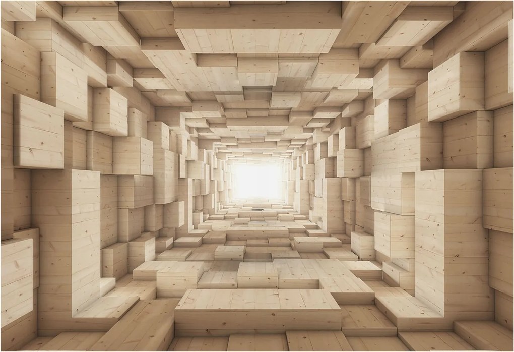 Fotótapéta Flizelin Dekoratív tapéta Fa alagút 152x104 Ragasztó