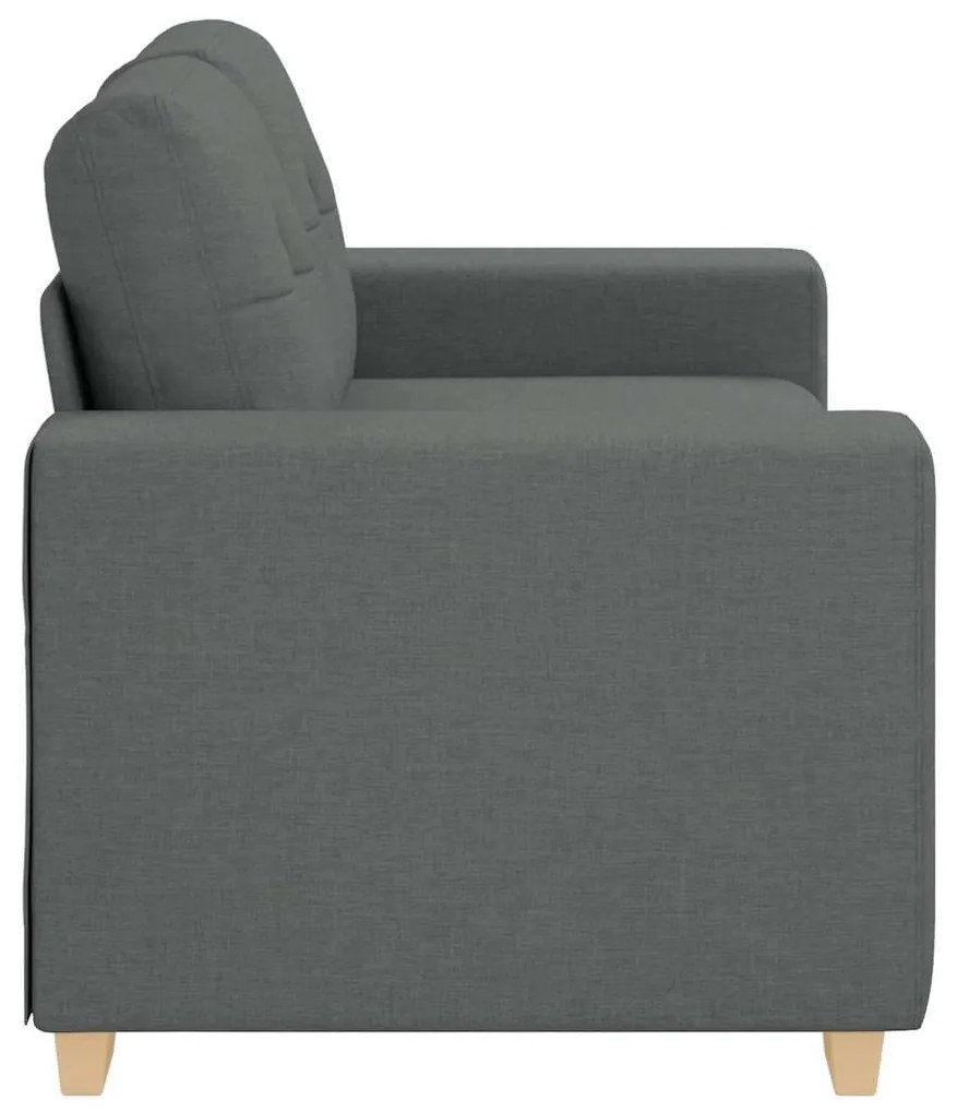 sötétszürke szövet loveseat kanapé 120 cm