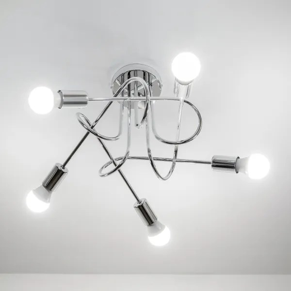 Felületre szerelhető csillár OXFORD 5xE27/15W/230V fényes króm