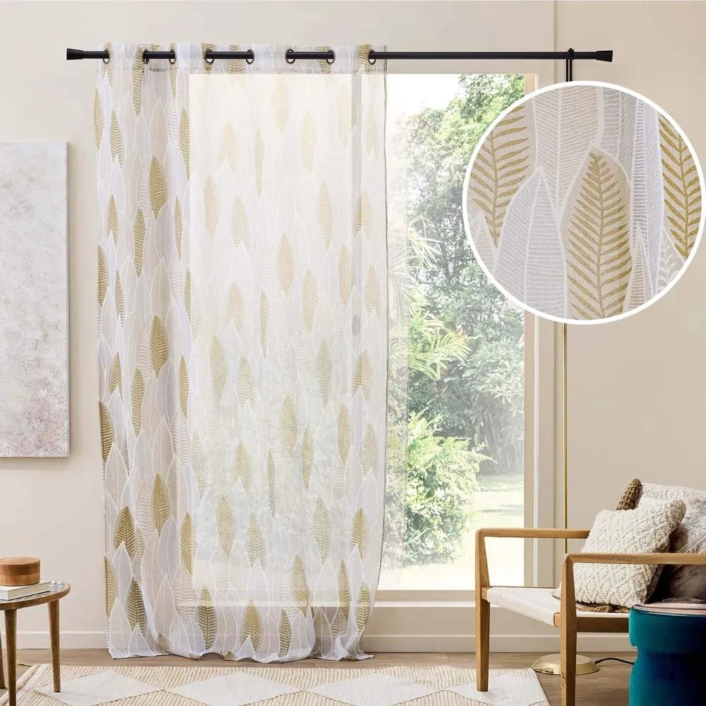 Bézs voile fényáteresztő függöny 140x240 cm Kim – douceur d'intérieur