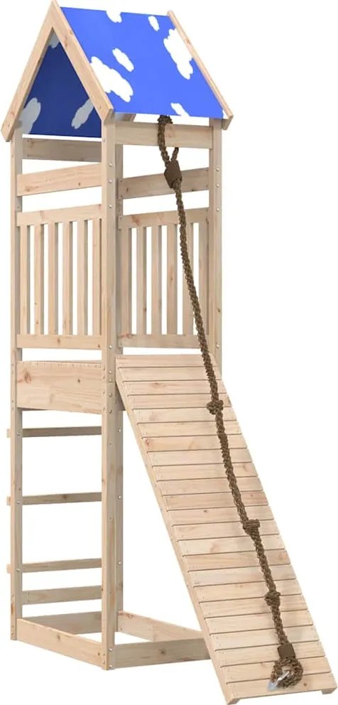 vidaXL tömör fenyőfa kültéri játszószett