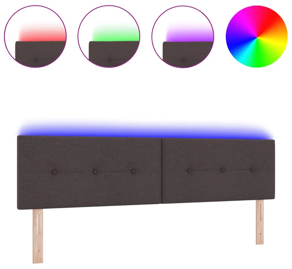LED Fejtámla Gombos Steppelt Sötétbarna 90 cm Szövet