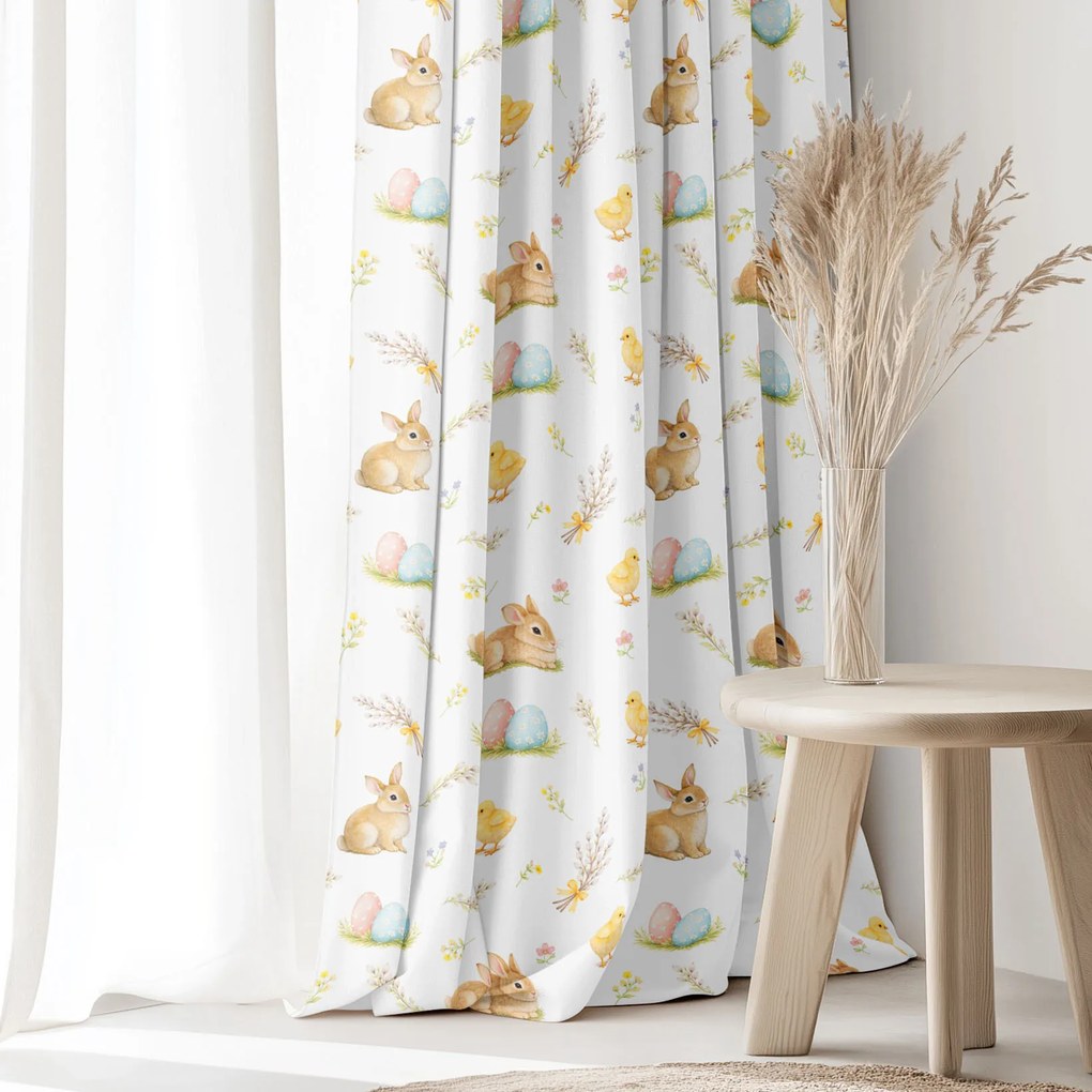 Goldea húsvéti dekor függöny - vidám húsvét 220x150 cm