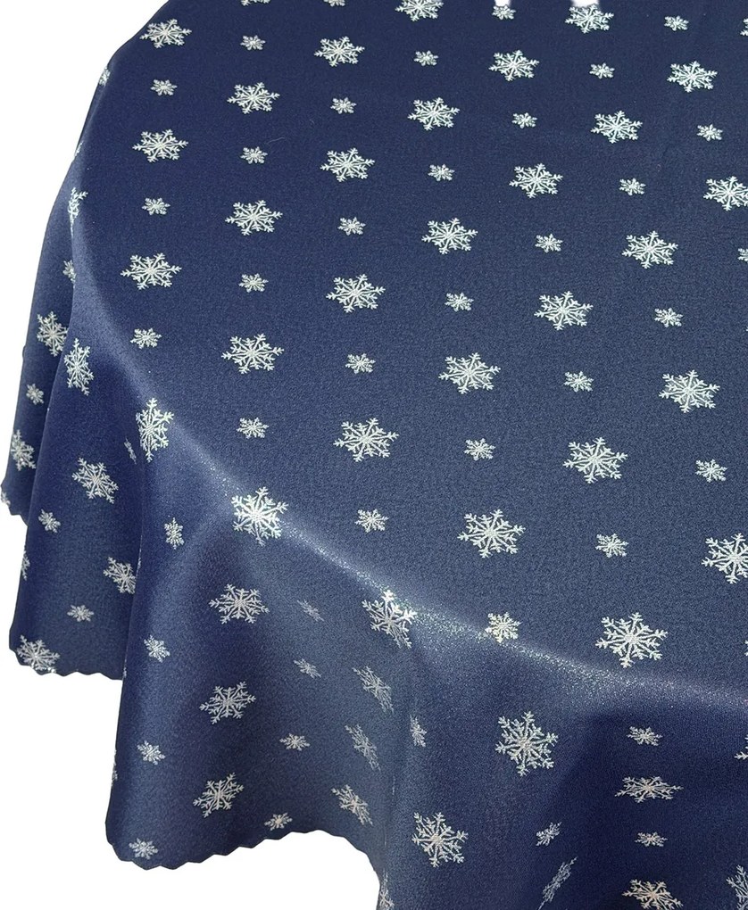 Abrosz Karácsonyi Hó Sötétkék Ezüst Kör Átmérő 130 cm