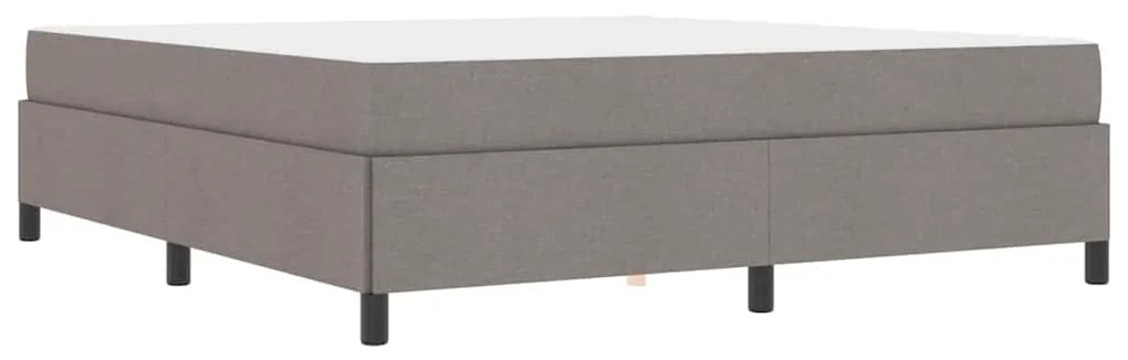 Boxrugós ágy Taupe és Fekete 180 x 200 cm Textil és mérnöki fa