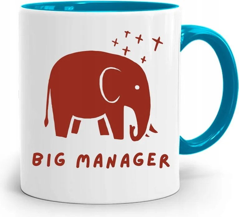 Kék Bögre Vezetőnek Big Manager Ajándék fényképes nyomtatással