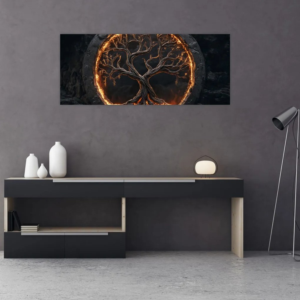 Kép – Életfa lávában I. (120x50 cm)