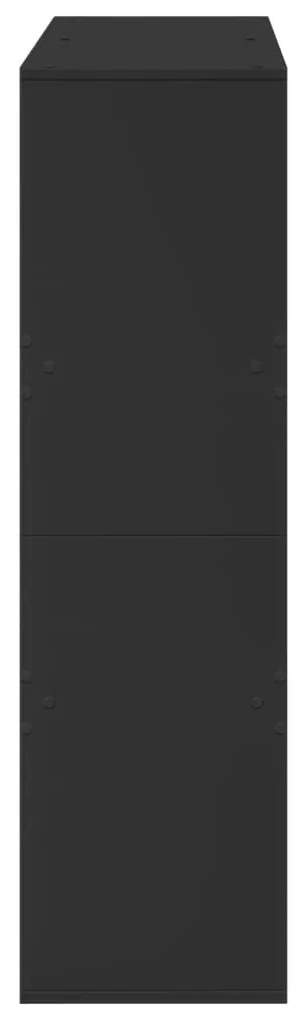 fekete térelválasztó könyvszekrény 100 x 33 x 115 cm
