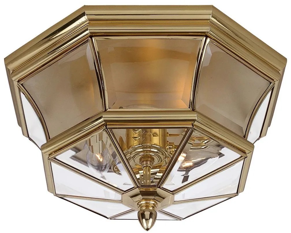 Elstead QZ-NEWBURY-F-PB - Kültéri mennyezeti lámpa NEWBURY 3xE14/40W/230V IP44