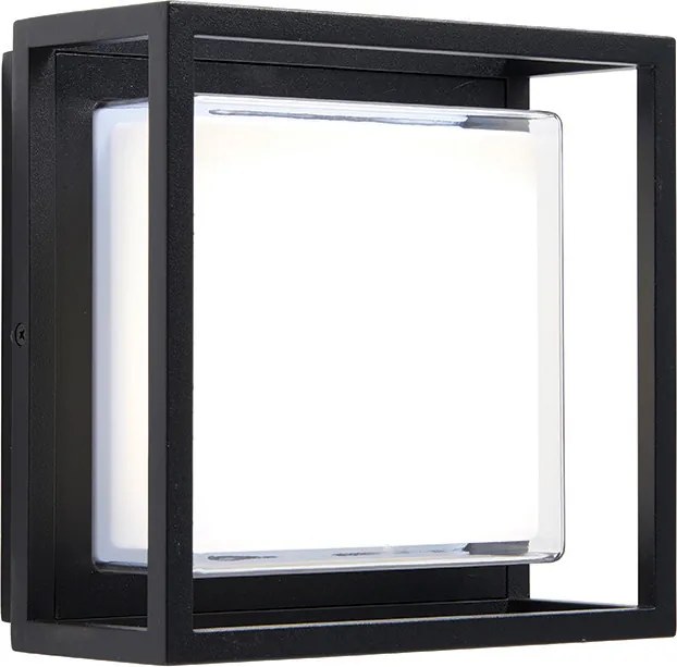 ENDON 79200 ARLOW Modern Kültéri Fali Lámpa Fekete, Átlátszó LED IP44