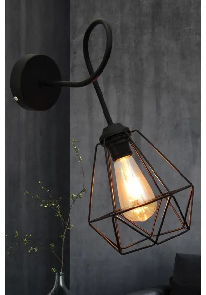 KARO fali lámpa 3xE27/15W/230V fekete