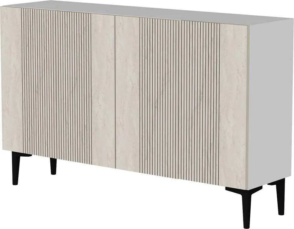 Corsa komód, fehér-travertin, 120 cm – TR555CHM1412